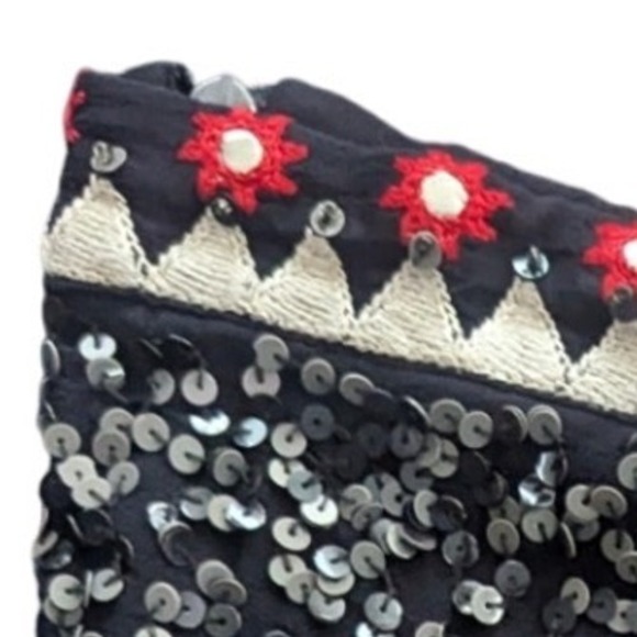 Free People WILDHEART by Eternal Sunshine Creations Sequin Shorts Black Sz SMALL - Picture 5 of 8